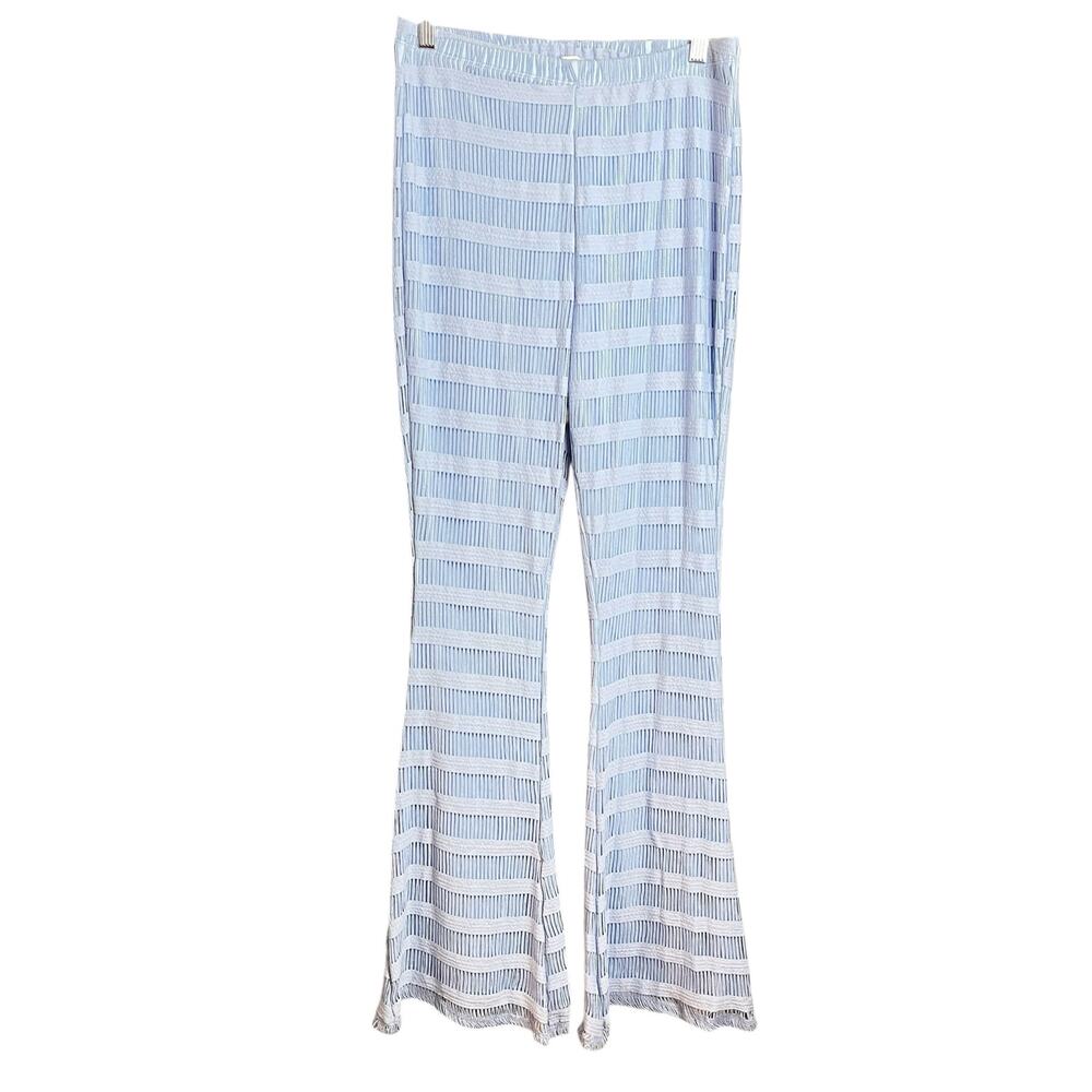 Fashion Nova Flare Pants Light Blue Cut Wide Leg